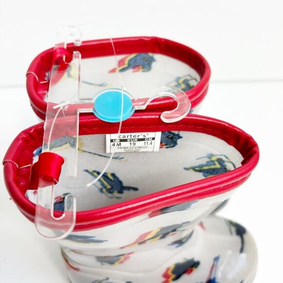 CARTER'S BOY PRIME RAIN BOOT GREY SIZE 4 BRAND NEW WITH TAGS - Picture 3 of 8